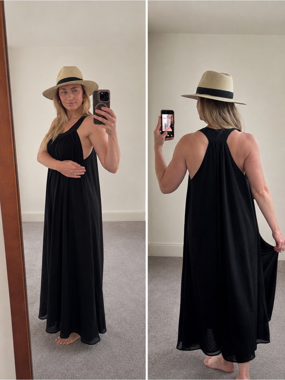 Black Halter Maxi Dress by MONDAY